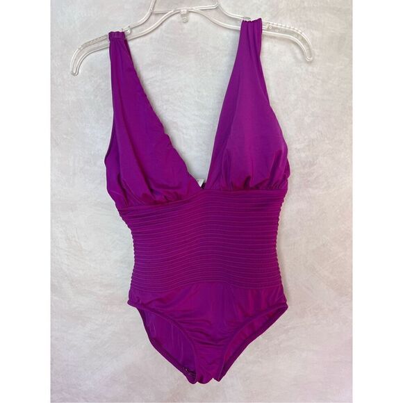 Purple One Piece Swimsuit - Picture 1 of 5